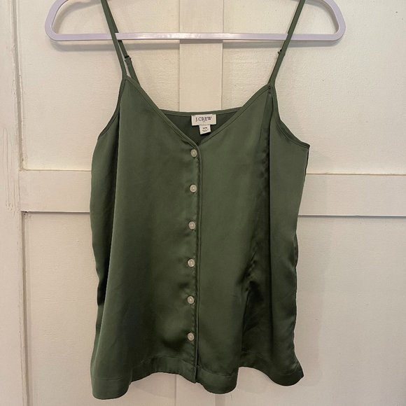 JCrew Factory Silk Button-up Cami Top - Picture 2 of 2